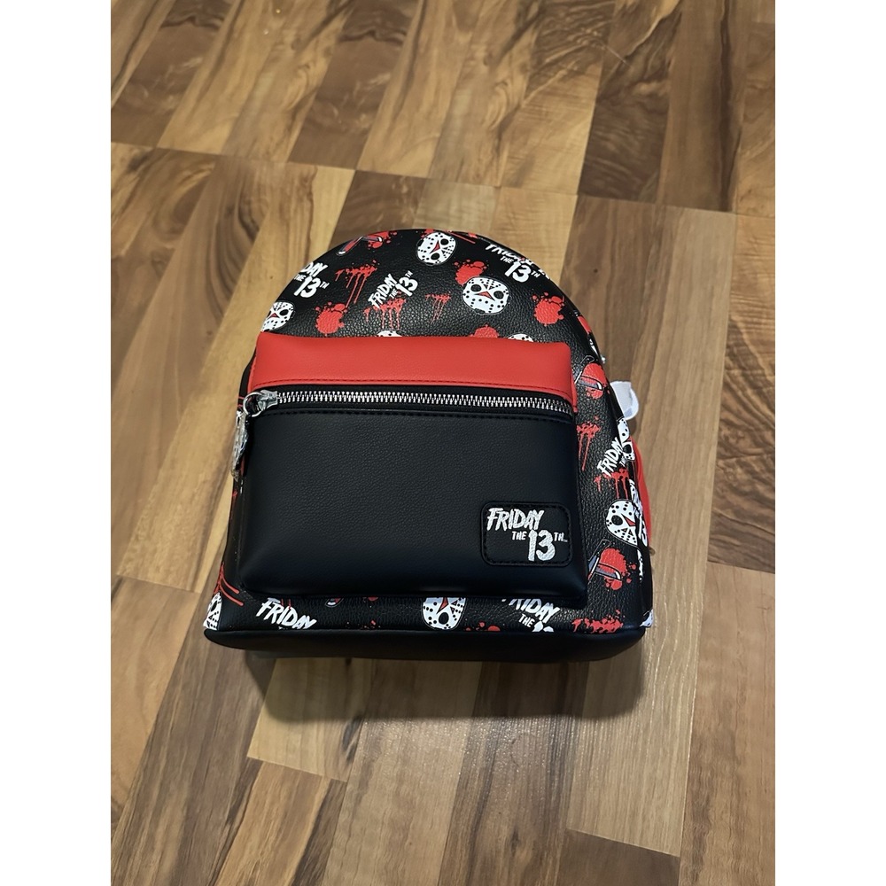 Bioworld Hot Topic Black/Red Jason Voorhees Friday the 13th! Backpack